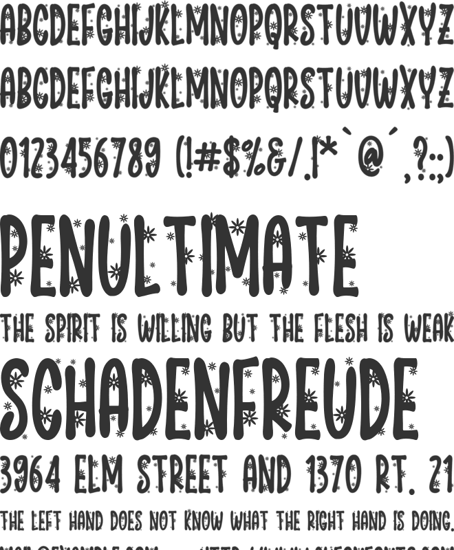 Flower Mager font preview