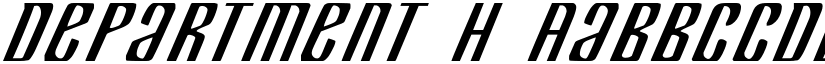 Department H font