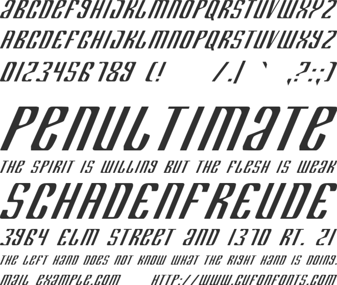 Department H + K font preview