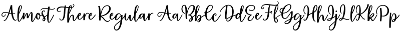 Almost There Regular font