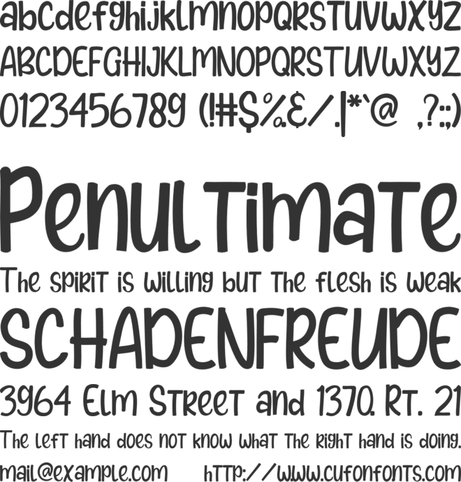 Rainory font preview