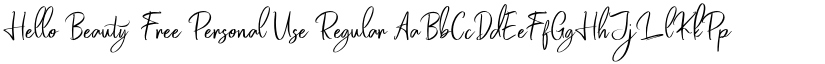 Hello Beauty  Free Personal Use Regular font