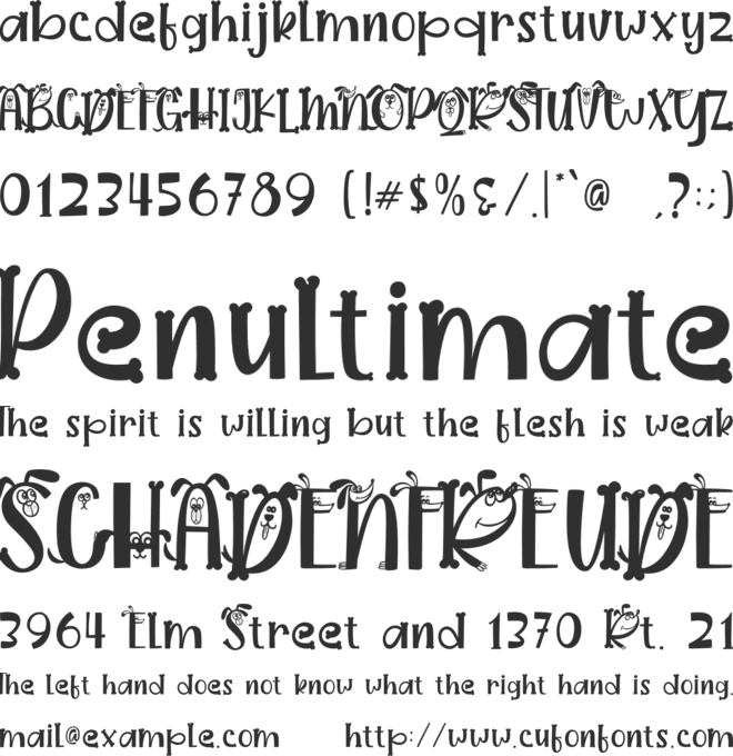 Dogmeal Figure font preview