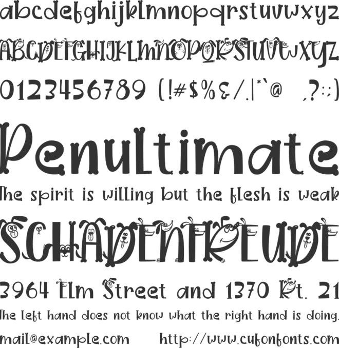 Dogmeal Figure font preview