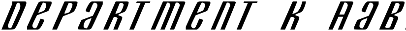 Department K font