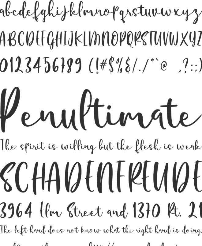 Bettie font preview