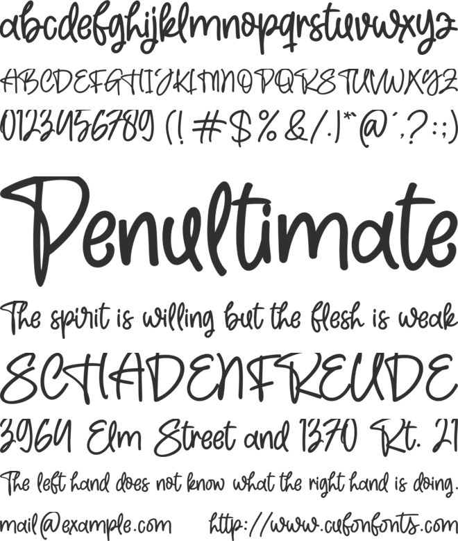 The Crafter font preview