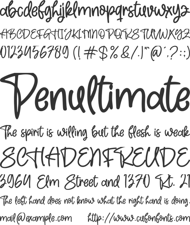 The Crafter font preview