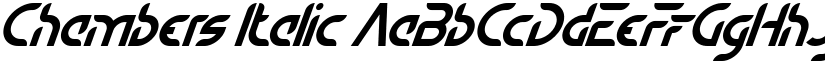 Chambers Italic font