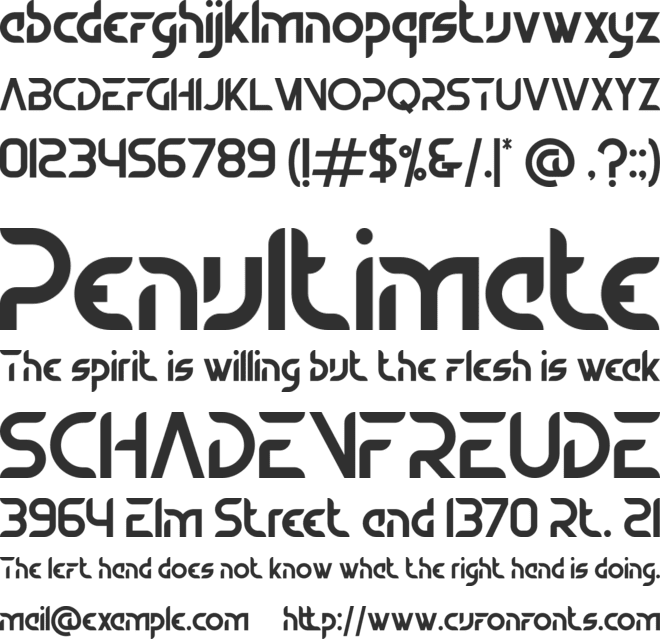 Chambers font preview