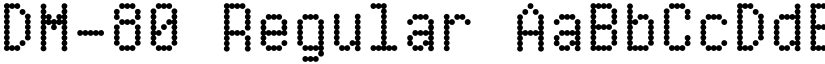 DM-80 Regular font