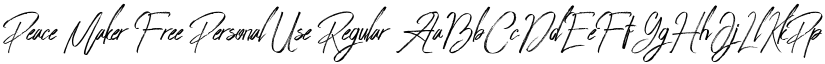 Peace Maker Free Personal Use Regular font