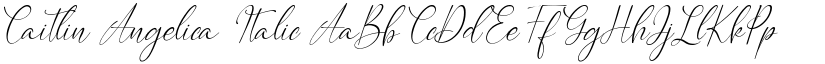 Caitlin Angelica Italic font