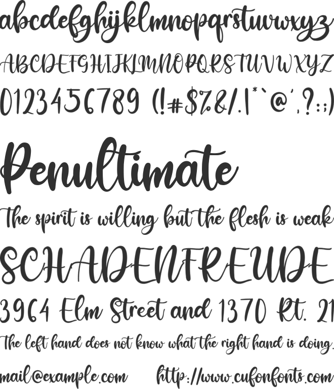 Pather Times font preview
