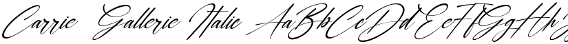 Carrie  Gallerie Italic font