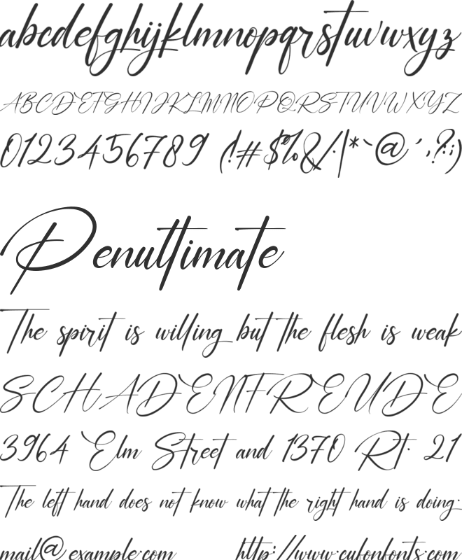 Carrie  Gallerie font preview