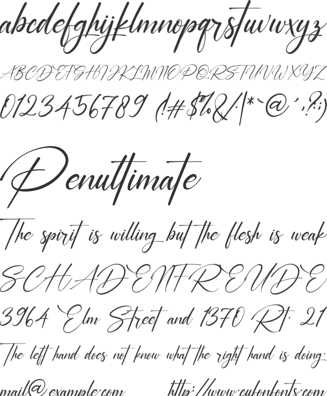 Carrie  Gallerie font preview