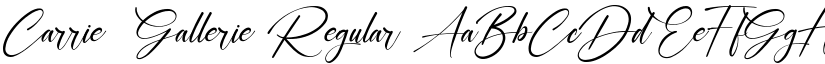 Carrie  Gallerie Regular font