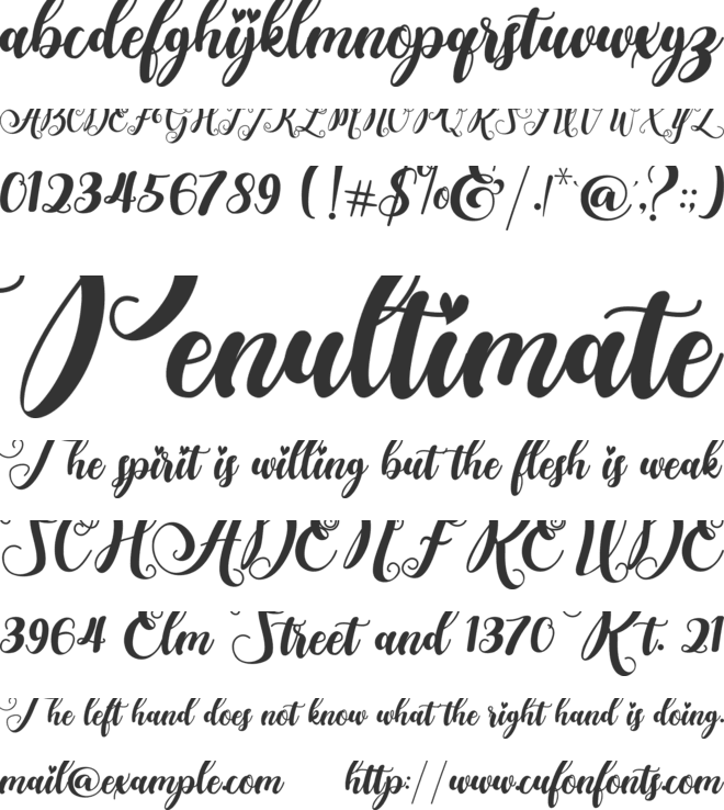 Falencia font preview