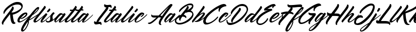 Reflisatta Italic font