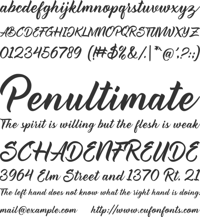 Reflisatta font preview