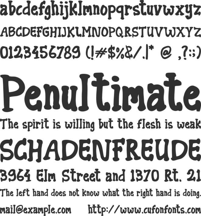 Frankly font preview