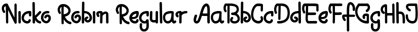 Nicko Robin Regular font