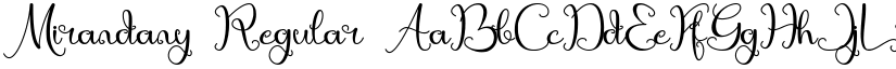 Mirandany Regular font