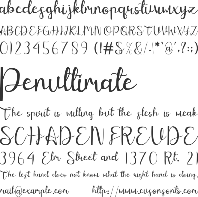 Martani font preview