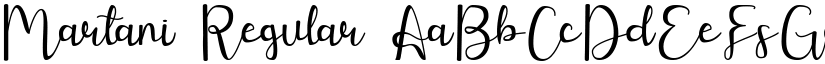 Martani Regular font
