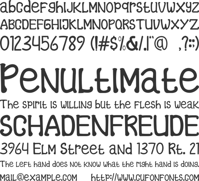 Marry Qween font preview