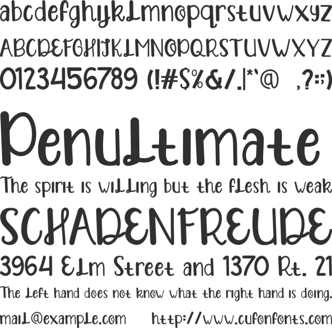 RANDY CANDY font preview