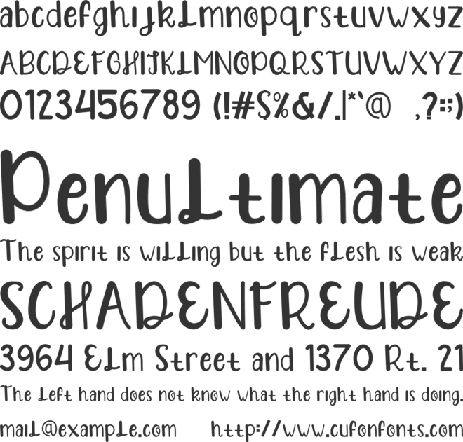 RANDY CANDY font preview