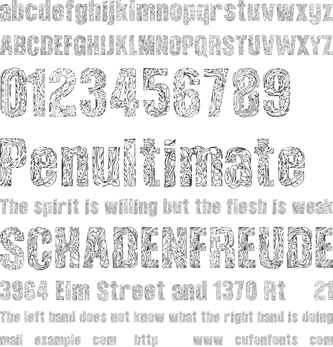 Vinegraphy font preview