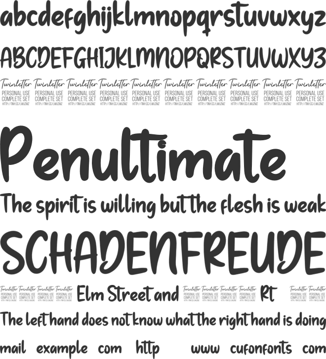 Blossom font preview