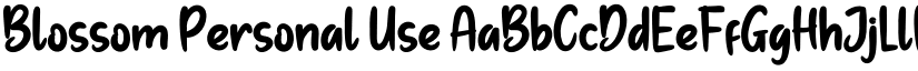 Blossom Personal Use font