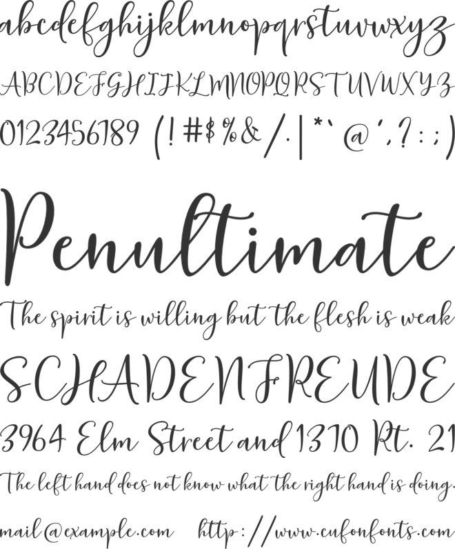 Sherilyn font preview