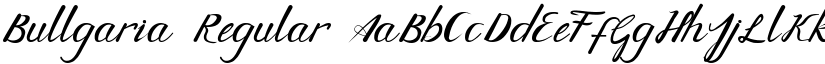 Bullgaria Regular font