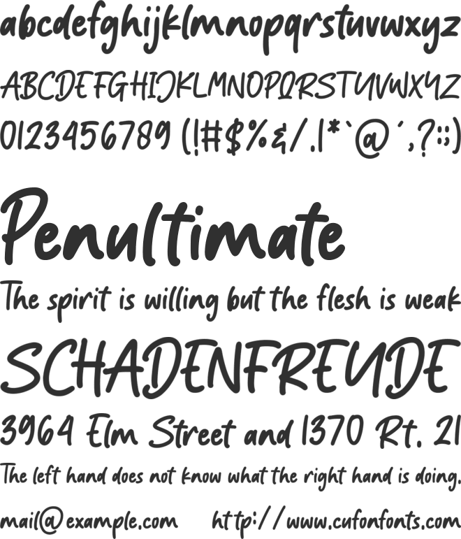 VanillaBacked font preview