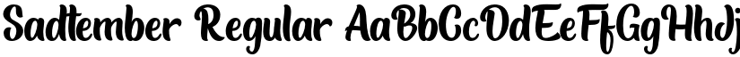 Sadtember Regular font