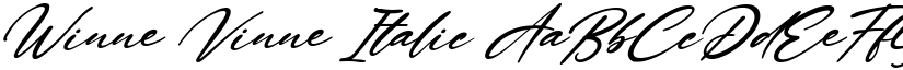 Winne Vinne Italic font