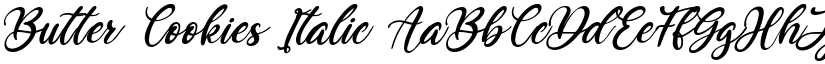 Butter Cookies Italic font