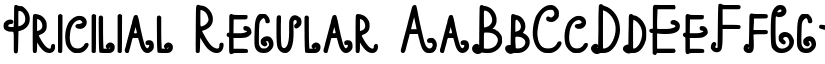 Pricilial font download