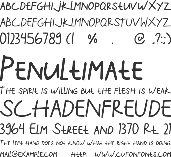 Cute Woman font preview