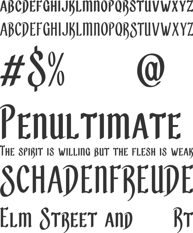 Solander font preview