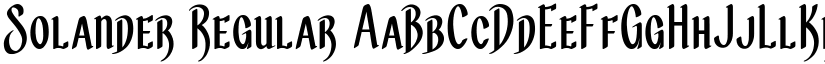 Solander Regular font
