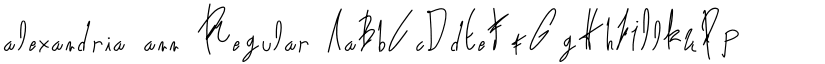 alexandria ann Regular font