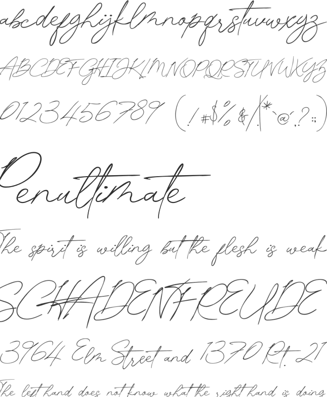 pamsetto font preview