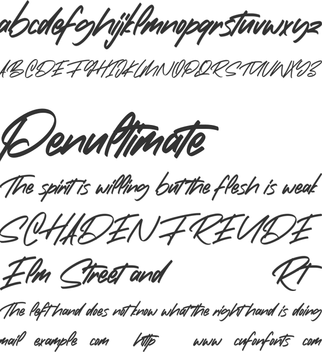 Rockerby Free font preview