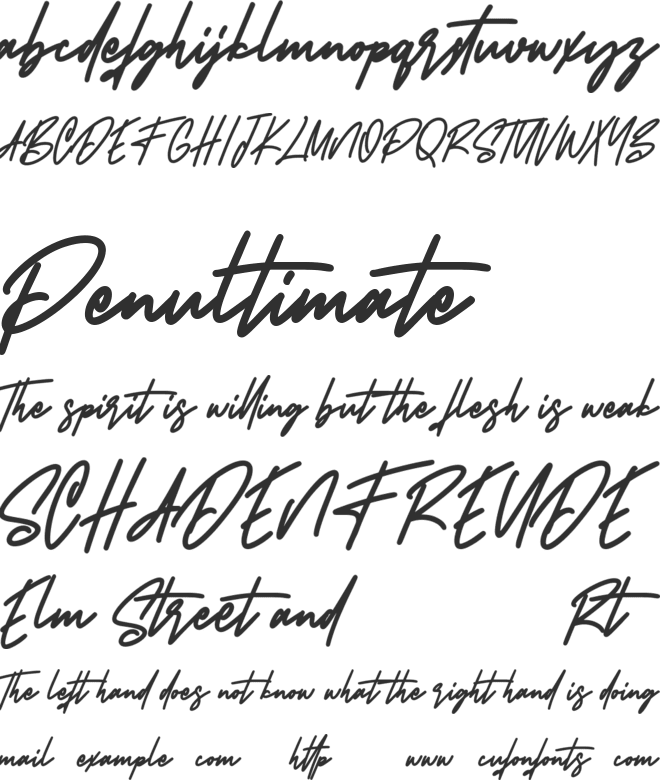 Charoeys Free font preview